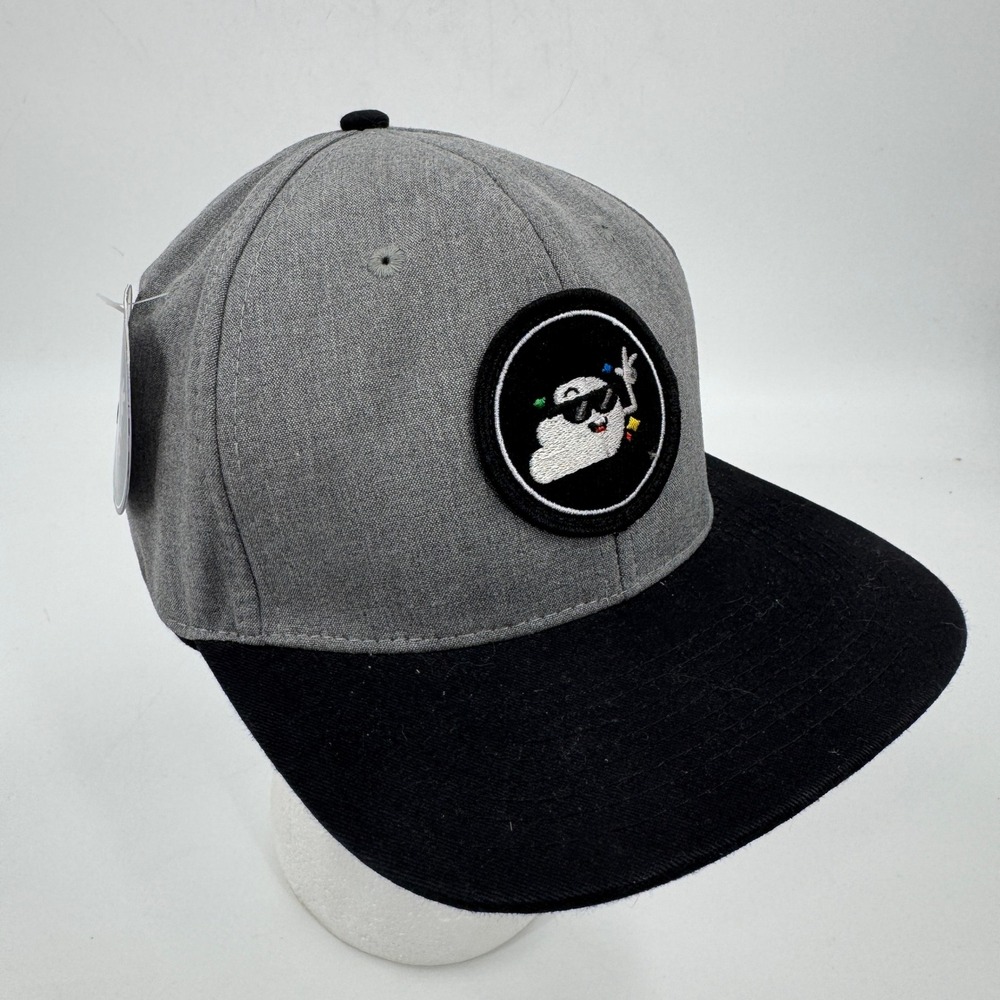 Google Cloud Snapback Hat Grey Black Wool Blend Flat Brim Tech Swag‎ New